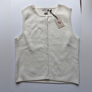 Sincerely Jules Cream Button-Up Tank Top
